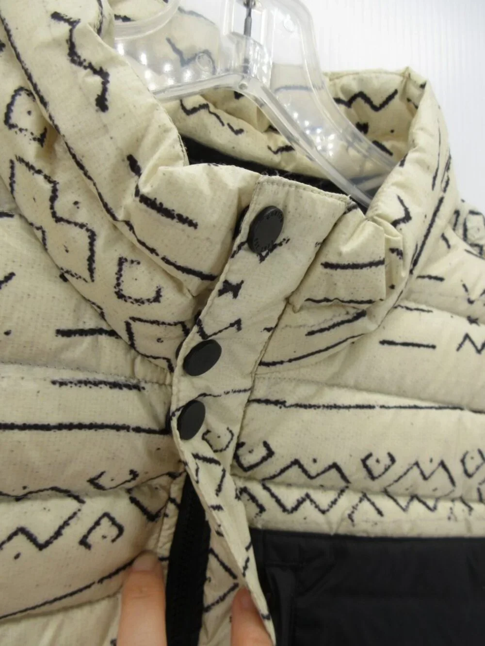 Burton Jacket XL Cream Evergreen Down Dhaka Puffer Southwestern Aztec - Picture 9 of 16